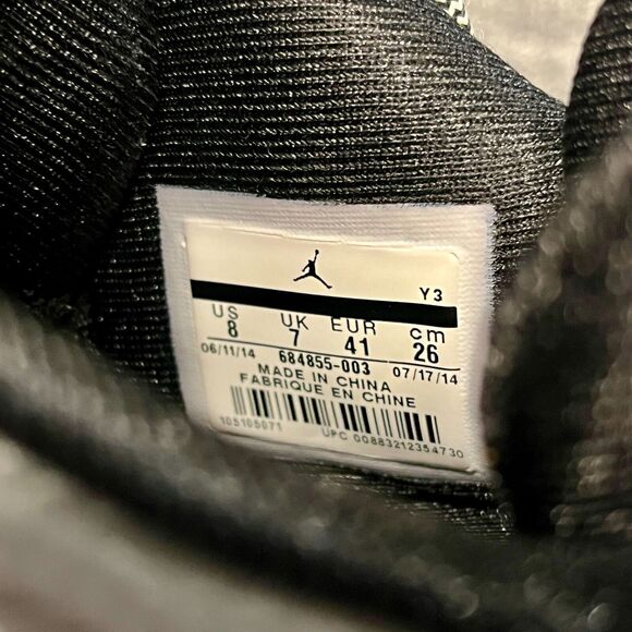 Nike Air Jordan CP3 VIII, Size 8 gray grey black, 684855-003, Chris Paul 2014 - Picture 13 of 14